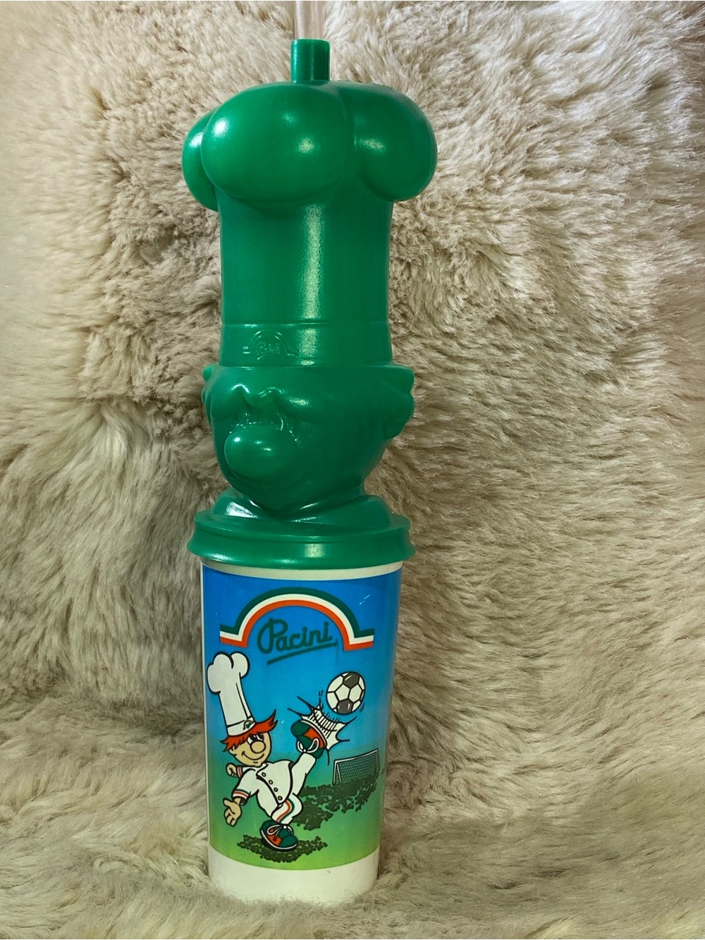 Pacini Collectibles Green and Blue Sports Chef Character Cup